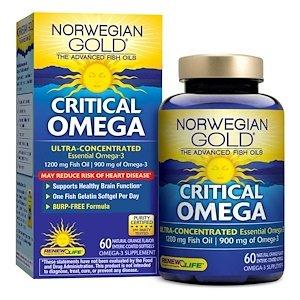 Норвежский рыбий жир, Омега-3, вкус апельсина, Fish Oils, Renew Life, 1200 мг, 60 гелевых капсул - фото