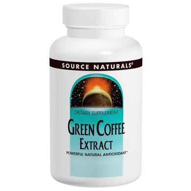 Кофе для похудения, Green Coffee, Source Naturals, экстракт, 500 мг, 60 таблеток - фото