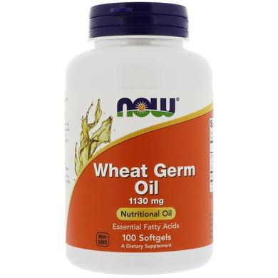Масло зародків пшениці, Wheat Germ Oil, Now Foods, 1130 мг, 100 капсул - фото