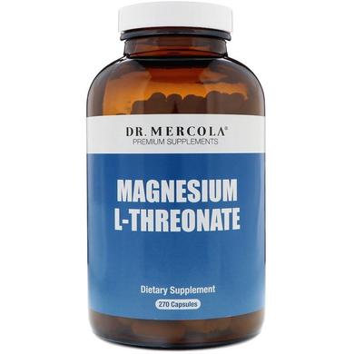 Магній L-треонат, Magnesium L-Threonate, Dr. Mercola, 270 капсул - фото