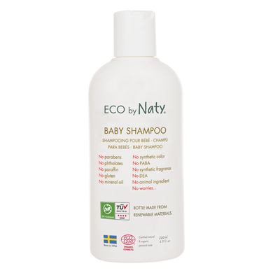 Детский шампунь для волос, Baby Shampoo, Eco by Naty, 200 мл - фото