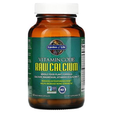 Сирі вітаміни з кальцієм, Raw Calcium, Garden of Life, Vitamin Code, 60 капсул - фото