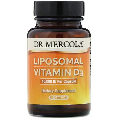 Вітамін Д3 ліпосомальний, Liposomal Vitamin D3, Dr. Mercola, 10 000 МО, 90 капсул - фото