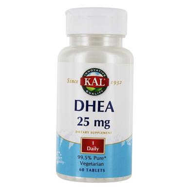 ДГЭА, DHEA, Kal, 25 мг, 60 таблеток - фото