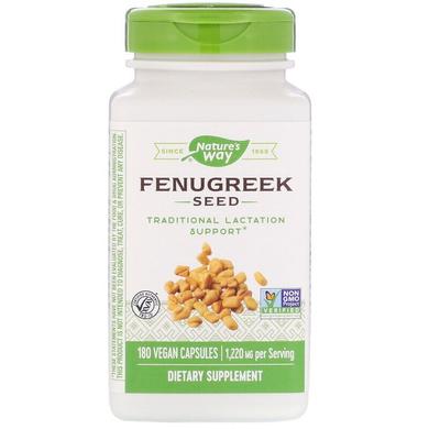 Пажитник, Fenugreek, Nature's Way, насіння, 610 мг, 180 капсул - фото