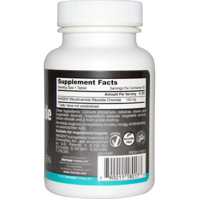 Нікотинамід рибозид, Nicotinamide Riboside, Jarrow Formulas, 100 мг, 60 таблеток - фото