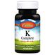 Вітамін К, повна формула, K-Complete, Carlson Labs, 45 гелевих капсул, фото – 1