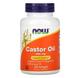 Касторовое масло, Castor Oil, Now Foods, 650 мг, 120 капсул, фото – 1