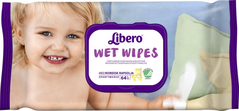 Детские влажные салфетки Wet Wipes, 64 шт - фото