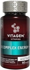 Комплекс з вітамінами групи В підвищує бадьорість, Vitagen, 60 капсул - фото