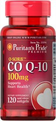 Коензим Q-10, Q-SORB Co Q-10, Puritan's Pride, 100 мг, 120 капсул - фото