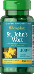 Стандартизированный экстракт зверобоя, St. John's Wort Standardized Extract, Puritan's Pride, 300 мг, 100 капсул - фото