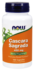 Каскара саграда, Cascara Sagrada, Now Foods, 450 мг, 100 капсул - фото