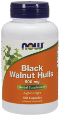 Черный орех (Black Walnut), Now Foods, 500 мг, 100 капсул - фото