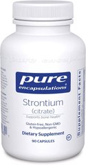 Стронцій цитрат, Strontium citrate, Pure Encapsulations, 90 капсул - фото