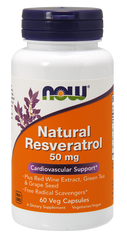 Ресвератрол (Resveratrol), Now Foods, 60 капсул - фото