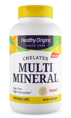 Хелатированный мультиминерал, Chelated Multi Mineral, Healthy Origins, без железа, 240 капсул - фото