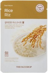Маска-салфетка для лица c рисовым экстрактом, The Face Shop, Real Nature - фото