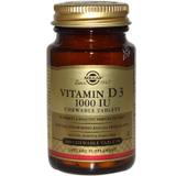 Витамин D3, Vitamin D3, Solgar, клубника/банан, 1000 МЕ, 100 жевательных таблеток, фото