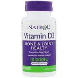 Витамин D3, Vitamin D3, Natrol, 10,000 МЕ, 60 таблеток, фото