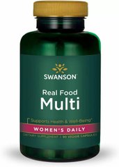 Мультивитамины на каждый день для женщин, Ultra Real Food Multi, Swanson, 90 вегетарианских капсул - фото