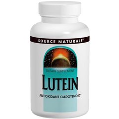 Лютеин (Lutein), Source Naturals, 20 мг, 60 капсул - фото
