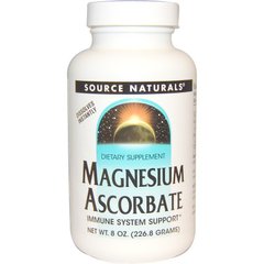 Аскорбат магнію, Magnesium Ascorbate, Source Naturals, 226,8 г - фото