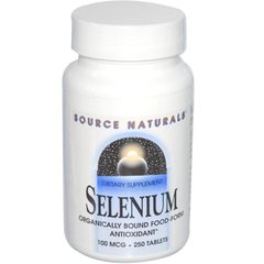 Селен (Selenium), Source Naturals, 100 мкг, 250 таблеток - фото
