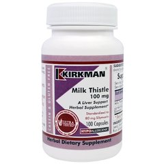 Расторопша, Milk Thistle, Kirkman Labs, 100 мг, 100 капсул - фото