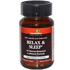 Здоровый сон и релаксация, Relax & Sleep, FutureBiotics, 60 растительных таблеток - фото