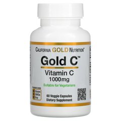 Витамин C, California Gold Nutrition, 1000 мг, 60 капсул - фото