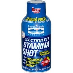 Электролиты для выносливости, Electrolyte Stamina Shot, Trace Minerals Research, 59 мл - фото