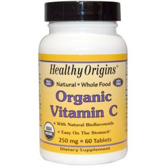 Органічний вітамін С 250мг, Healthy Origins, 60 таблеток - фото