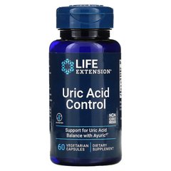 Сечова кислота, контроль, Uric Acid Control, Life Extension, 60 рослинних капсул - фото