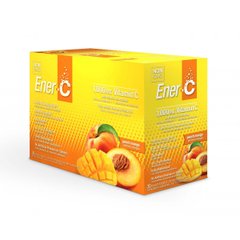 Шипучий Порошковий Вітамінний Напій, Смак Персика і Манго, Vitamin C, Ener-C, 30 пакетиков - фото
