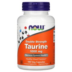 Таурин, Taurine, Now Foods, 1000 мг, 100 капсул - фото