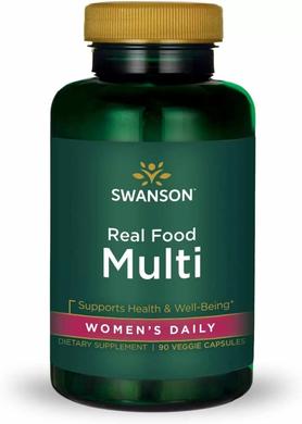 Мультивітаміни на кожен день для жінок, Ultra Real Food Multi, Swanson, 90 вегетаріанських капсул - фото