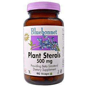 Фітостероли, Plant Sterols, Bluebonnet Nutrition, 500 мг, 90 капсул - фото