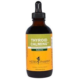 Поддержка щитовидной железы, Thyroid Calming, Herb Pharm, смесь экстрактов, 120 мл - фото