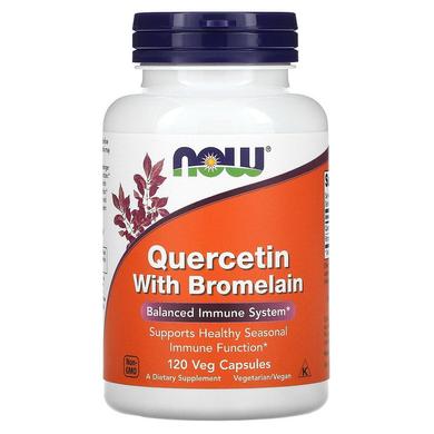 Кверцетин и бромелайн, Quercetin Bromelain, Now Foods, 120 капсул - фото