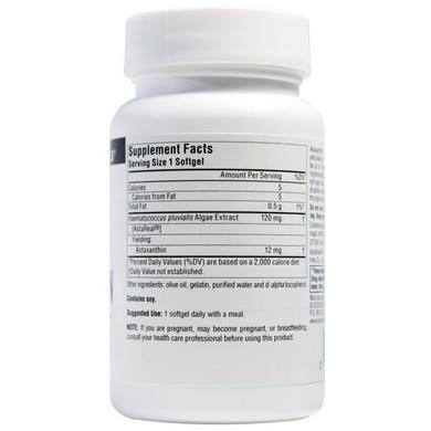 Астаксантин, Astaxanthin, Source Naturals, 12 мг, 60 гелевих капсул - фото