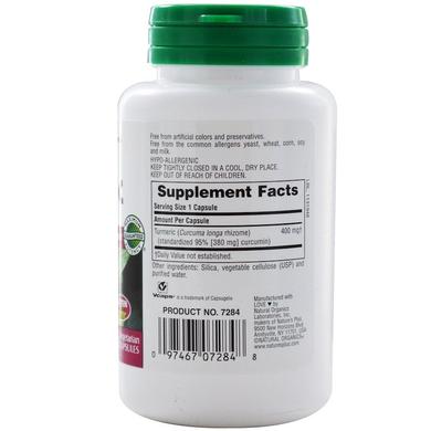 Куркумин, Turmeric, Nature's Plus, Herbal Actives, 400 мг, 60 капсул - фото