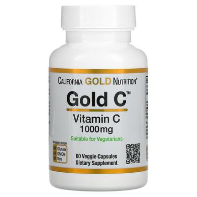Вітамін C, California Gold Nutrition, 1000 мг, 60 капсул - фото