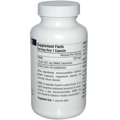 DMAE (диметиламиноэтанол) 351 мг, Source Naturals, 100 капсул - фото