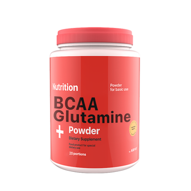 Аминокислота, ВСАА + Glutamine Powder, (Клубника), Ab Pro, 236 г - фото