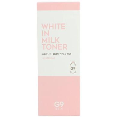 Тонер для лица, осветляющий, White In Milk Toner, G9Skin, 300 мл - фото