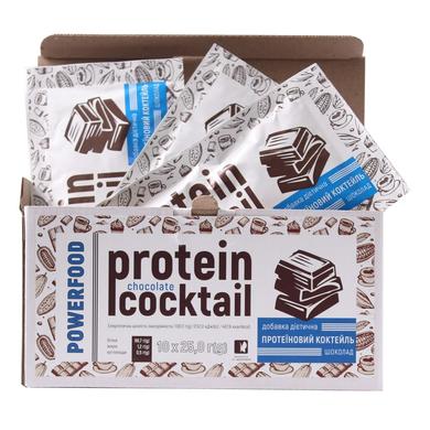 Протеїновий коктейль, POWERFOOD, шоколад, 10х25 г - фото