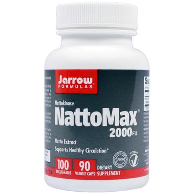 Наттокиназа, NattoMax 2000 FU, Jarrow Formulas, 100 мг, 90 капсул - фото