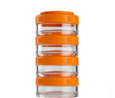 Контейнер Go Stak Starter 4 Pak, Orange, Blender Bottle, оранжевый, 160 мл (4 х 40 мл) - фото