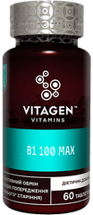 Вітамін B1 "100 MAX", Vitagen, 60 таблеток - фото